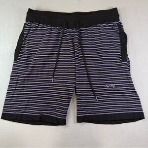 Ripndip Black and Purple Striped Shorts